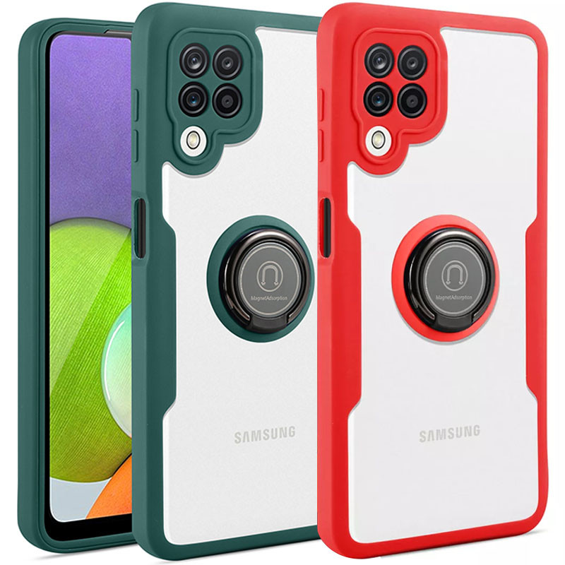 

TPU+PC чехол Crystal Ring 360 для Samsung Galaxy A22 4G (202219)
