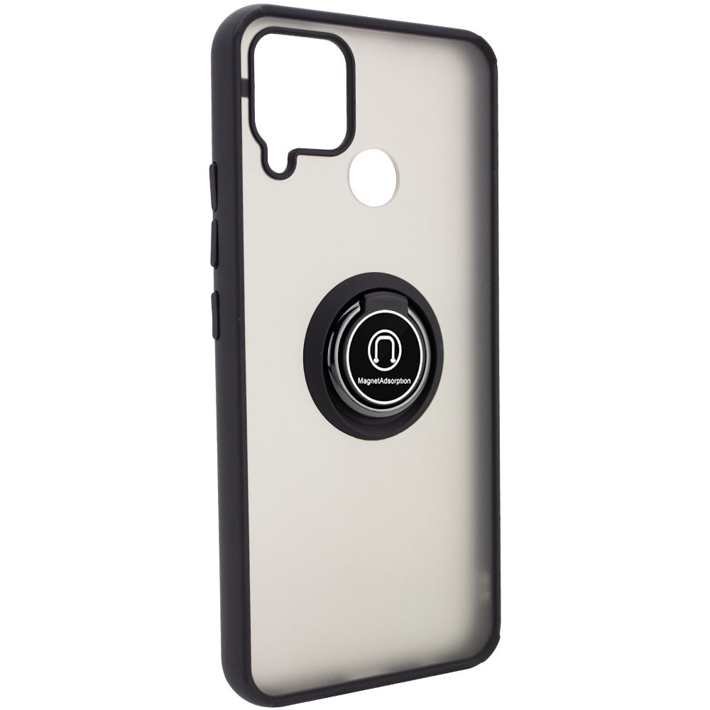 

TPU+PC чехол Deen ColorEdgingRing for Magnet для Realme C15 / C12 Черный (147818)