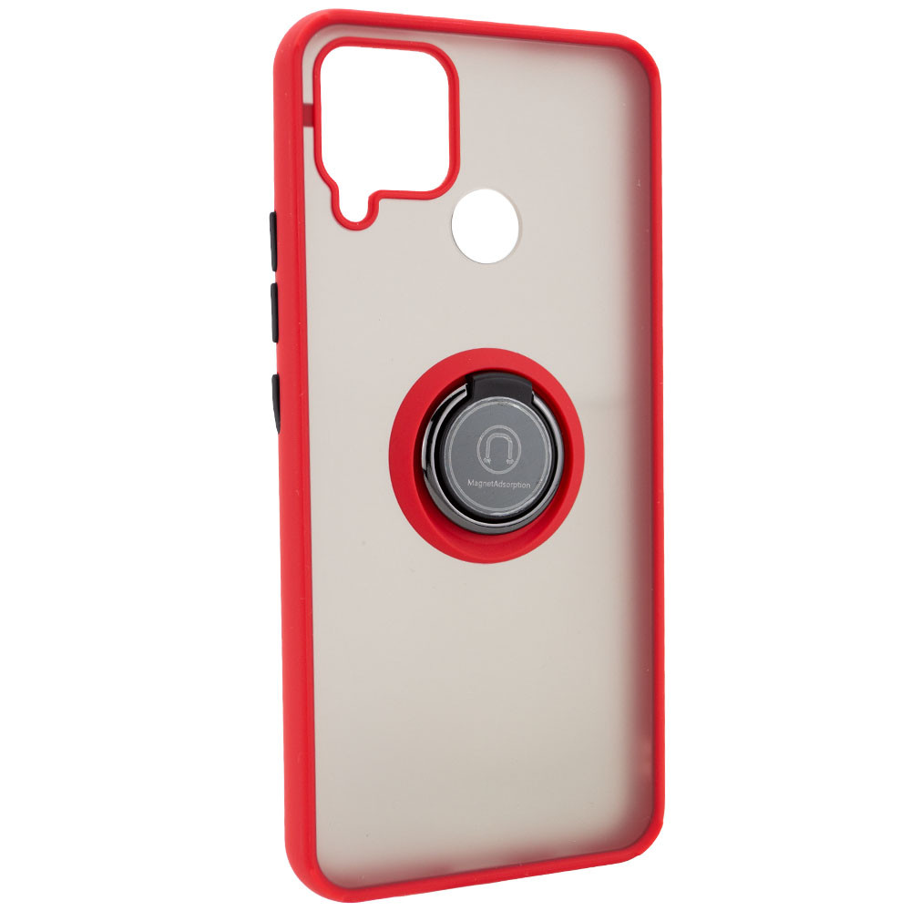 

TPU+PC чехол Deen ColorEdgingRing for Magnet для Realme C15 / C12 Красный (147815)