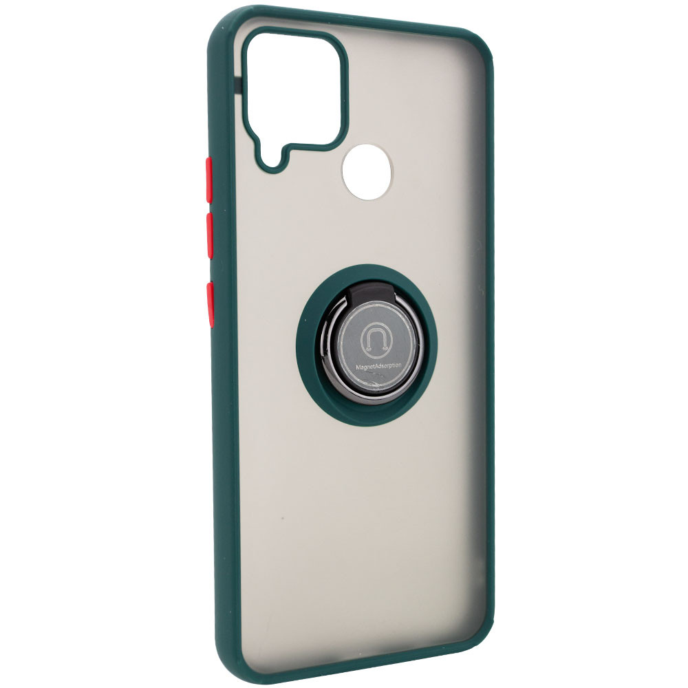 

TPU+PC чехол Deen ColorEdgingRing for Magnet для Realme C15 / C12 Зеленый (147814)