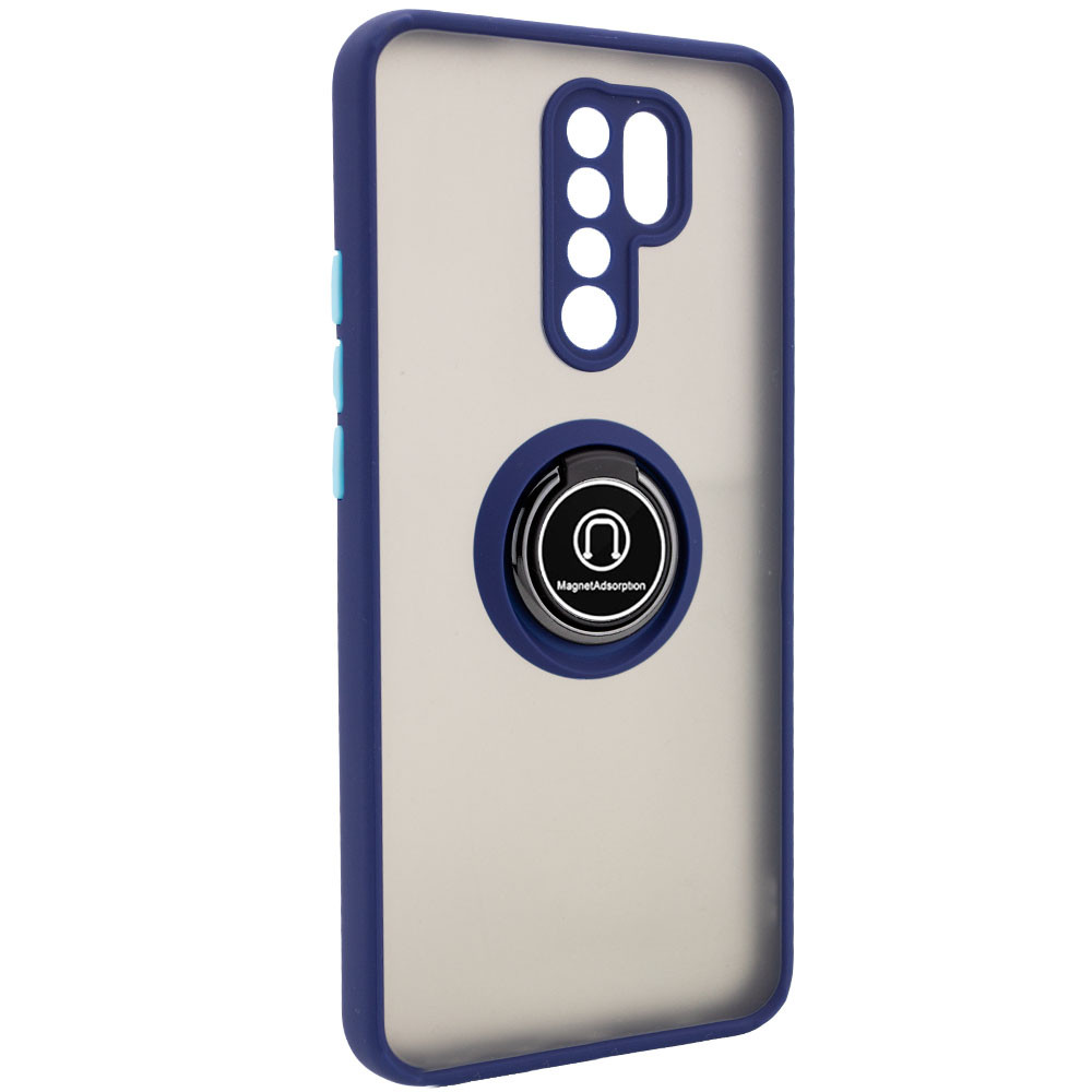 

TPU+PC чехол Deen ColorEdgingRing for Magnet для Xiaomi Redmi 9 Синий (146894)