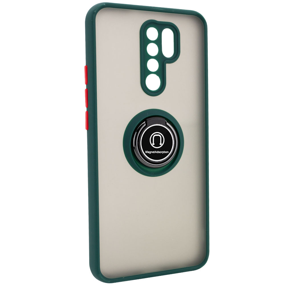 

TPU+PC чехол Deen ColorEdgingRing for Magnet для Xiaomi Redmi 9 Зеленый (146891)