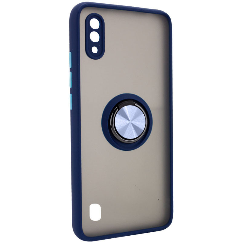 

TPU+PC чехол Deen ColorEdgingRing for Magnet для ZTE Blade A5 (2020) Синий (207892)
