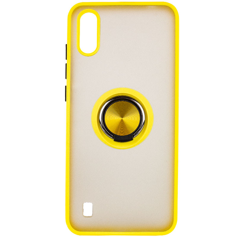 

TPU+PC чохол Deen ColorEdgingRing for Magnet для ZTE Blade A5 (2020) (Жовтий)