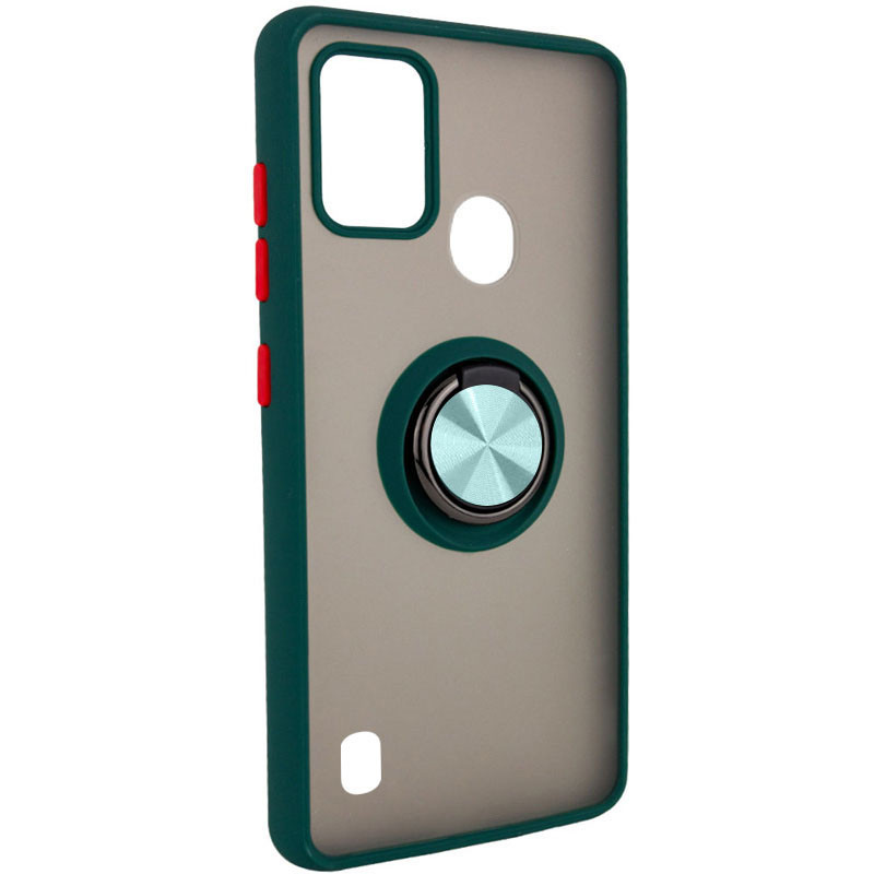

TPU+PC чехол Deen ColorEdgingRing for Magnet для ZTE Blade A51 Зеленый (207896)