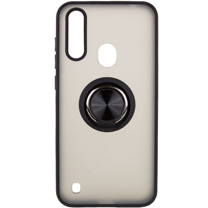 

TPU+PC чехол Deen ColorEdgingRing for Magnet для ZTE Blade A7 (2020) Черный (207908)