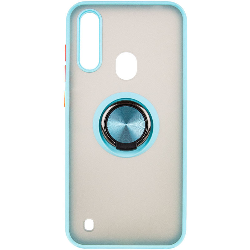 

TPU+PC чохол Deen ColorEdgingRing for Magnet для ZTE Blade A7 (2020) (Блакитний)