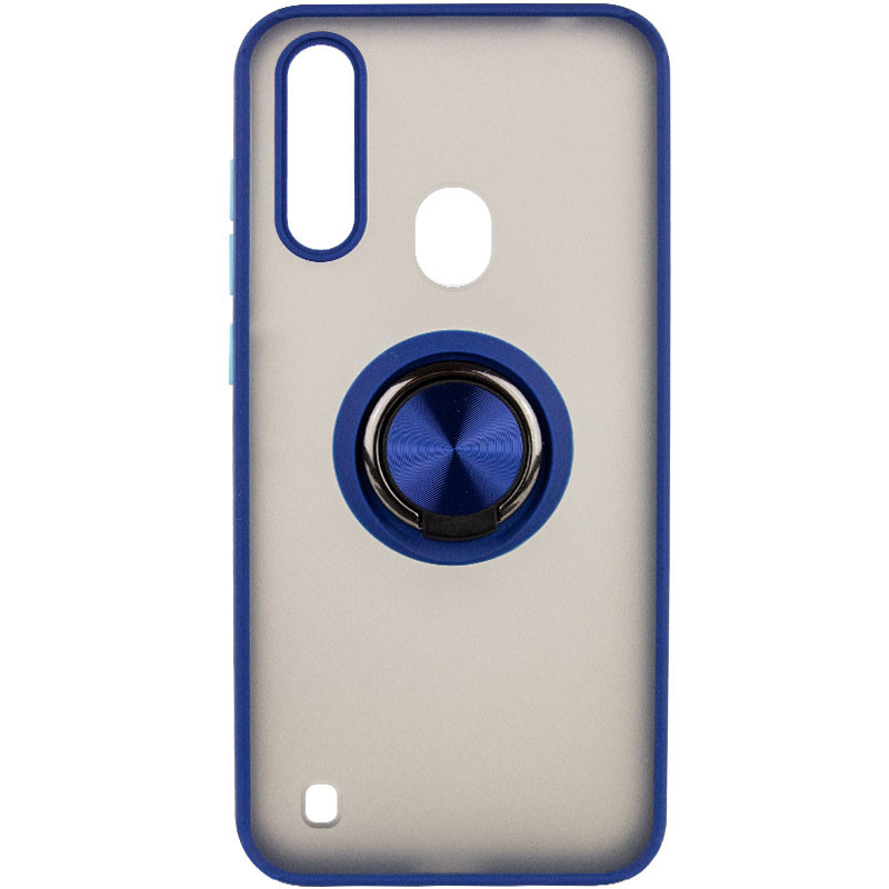 

TPU+PC чохол Deen ColorEdgingRing for Magnet для ZTE Blade A7 (2020) (Синій)