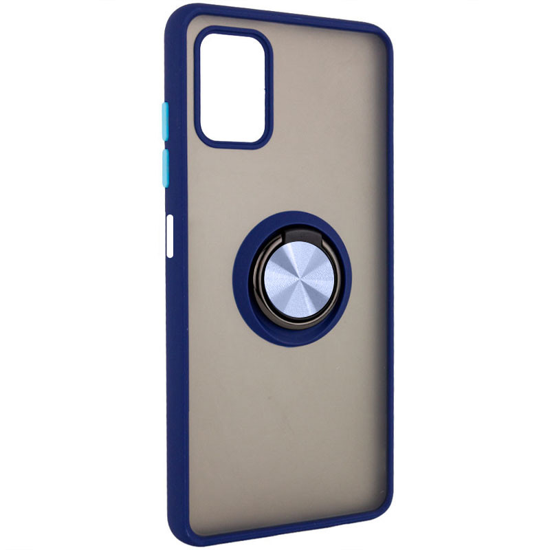 

TPU+PC чехол Deen ColorEdgingRing for Magnet для ZTE Blade A71 Синий (207915)
