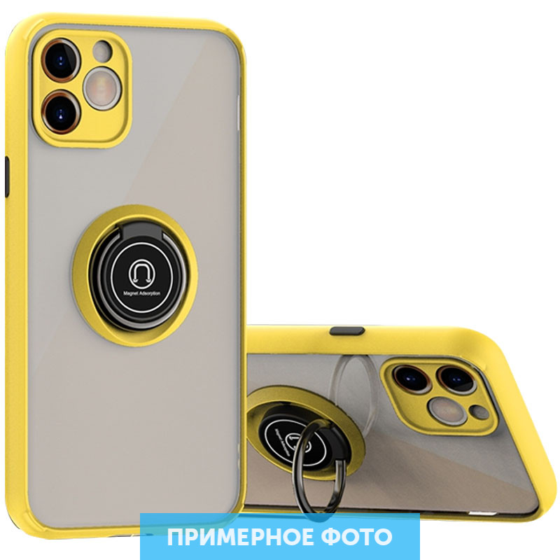 

TPU+PC чехол Deen ColorEdgingRing for Magnet для ZTE Blade A71 Желтый (207911)