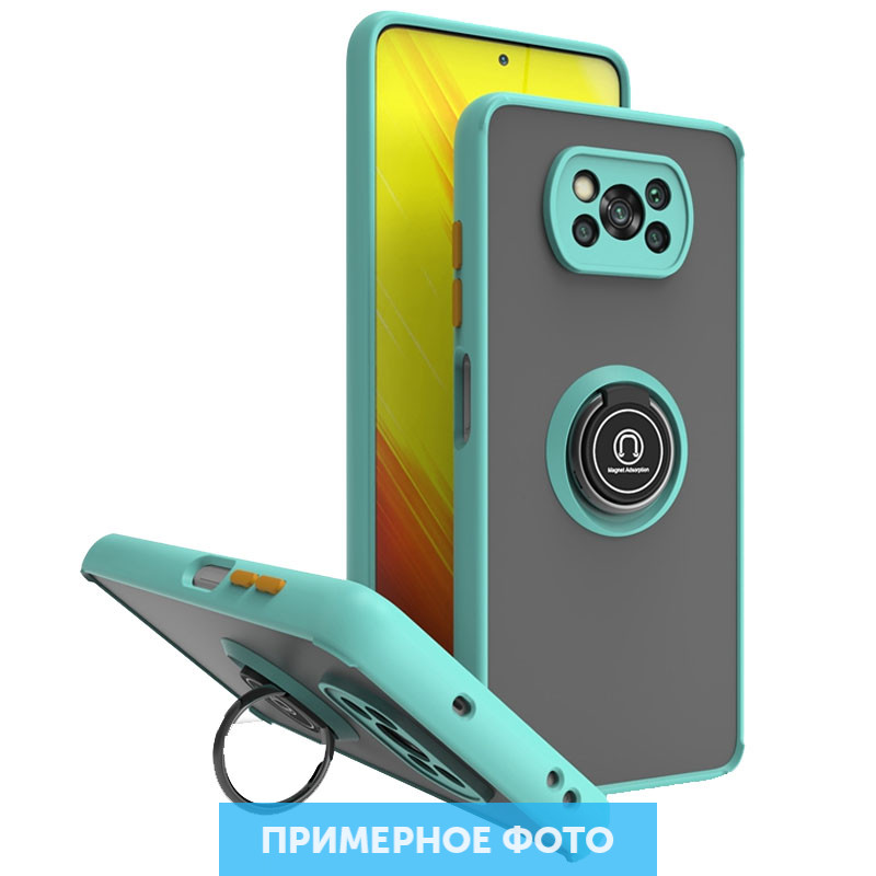 

TPU+PC чехол Deen ColorEdgingRing for Magnet для ZTE Blade A7s (2020) Бирюзовый (207918)