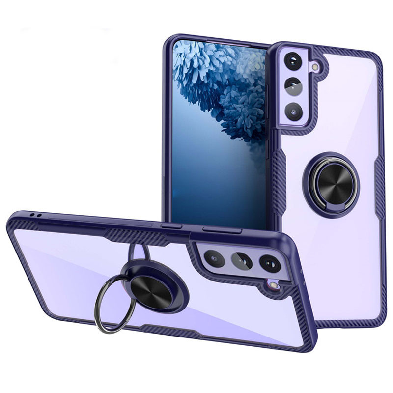 

TPU+PC чехол Deen CrystalRing for Magnet (opp) для Samsung Galaxy S21 Бесцветный / Синий (161695)