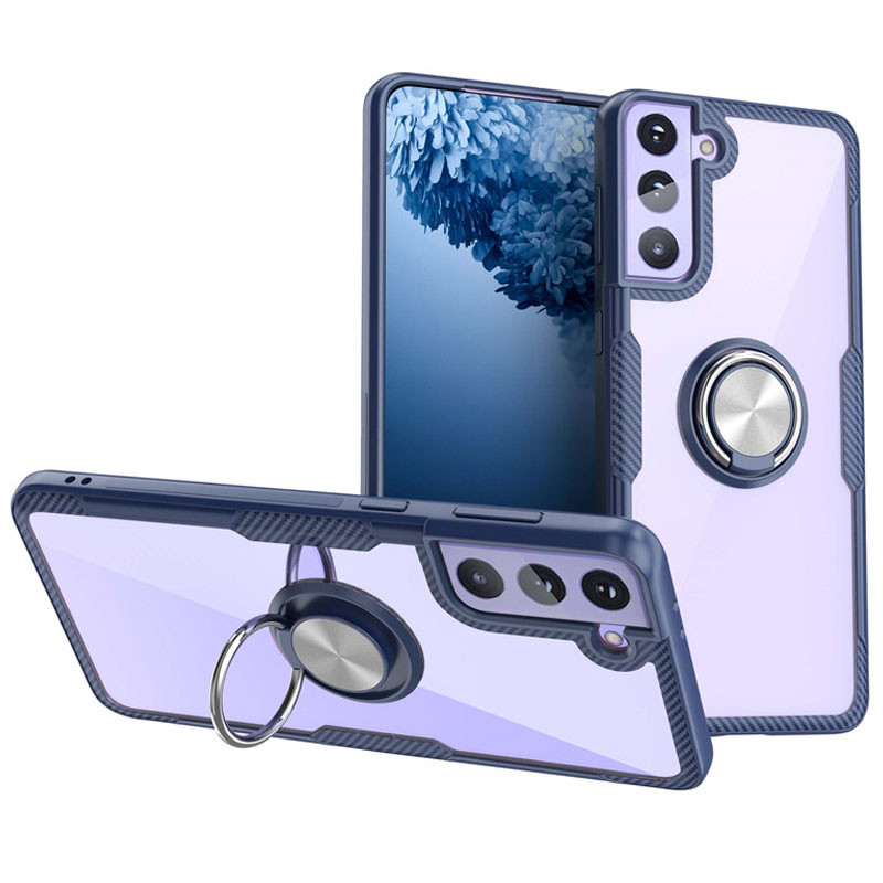 

TPU+PC чехол Deen CrystalRing for Magnet (opp) для Samsung Galaxy S21 Бесцветный / Темно-синий (161696)