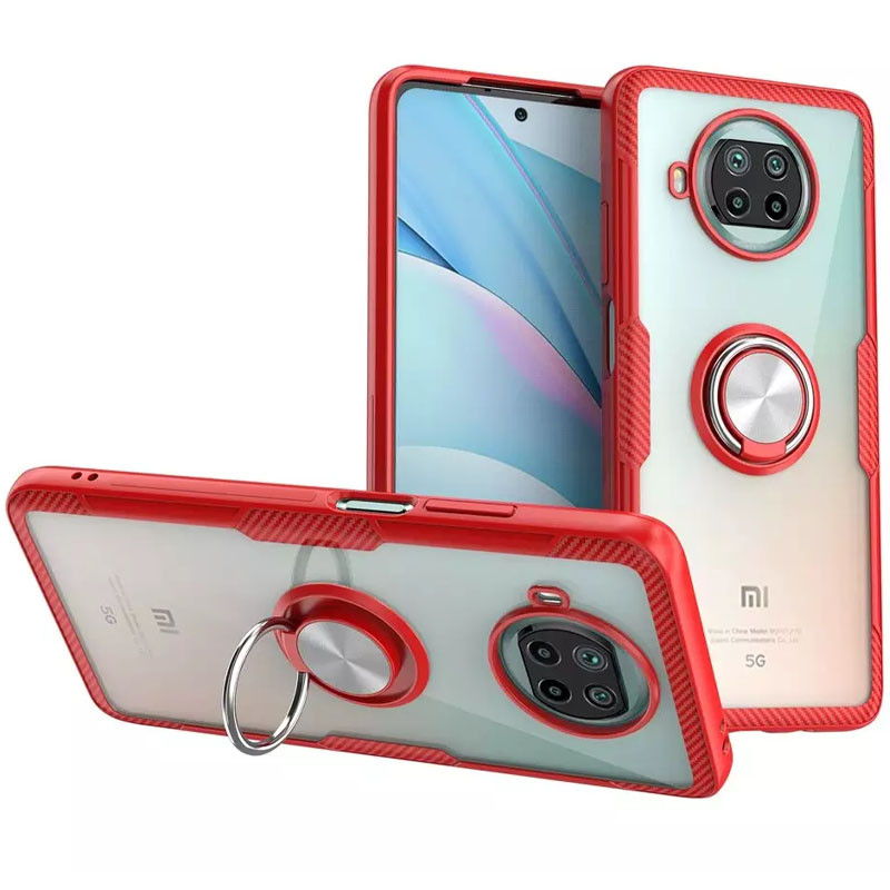 

TPU+PC чехол Deen CrystalRing for Magnet (opp) для Xiaomi Mi 10T Lite / Redmi Note 9 Pro 5G Бесцветный / Красный (162570)