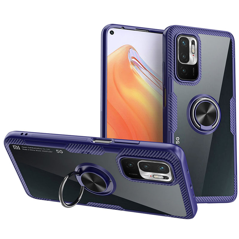 

TPU+PC чехол Deen CrystalRing for Magnet (opp) для Xiaomi Redmi Note 10 5G / Poco M3 Pro Бесцветный / Синий (185259)