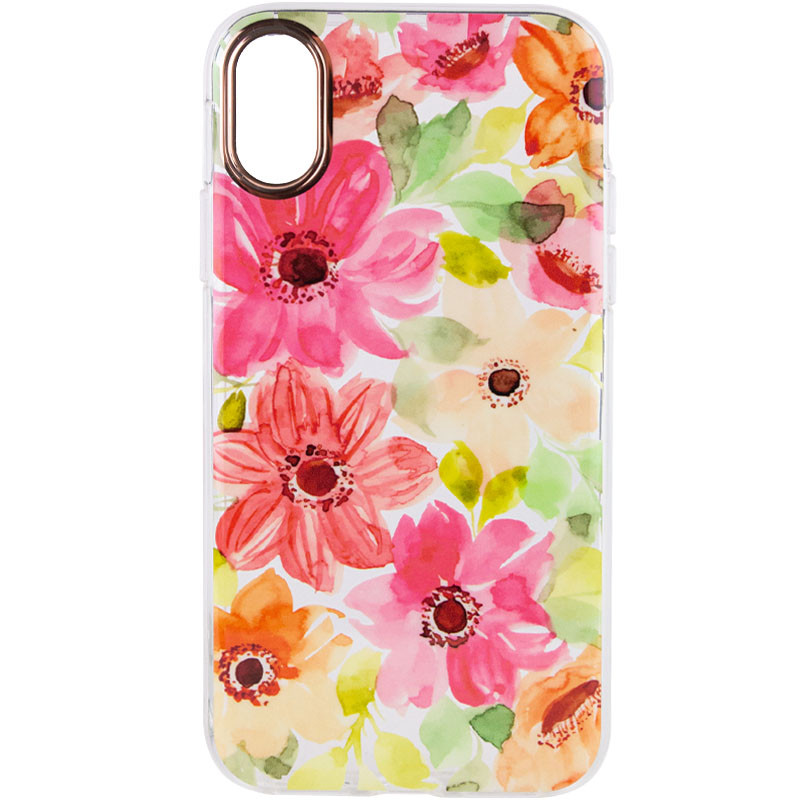 

TPU+PC чохол Flowers для Apple iPhone X (5.8") (Paint bloom)