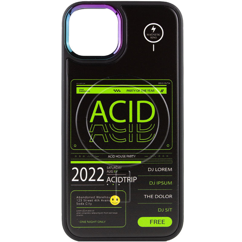 

TPU+PC чехол Funny pictures with MagSafe для Apple iPhone 13 (6.1") ACID (215369)
