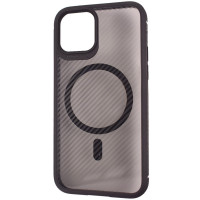 TPU+PC чехол iPaky Carbone Clear case with MagSafe для Apple iPhone 12 Pro / 12 (6.1")