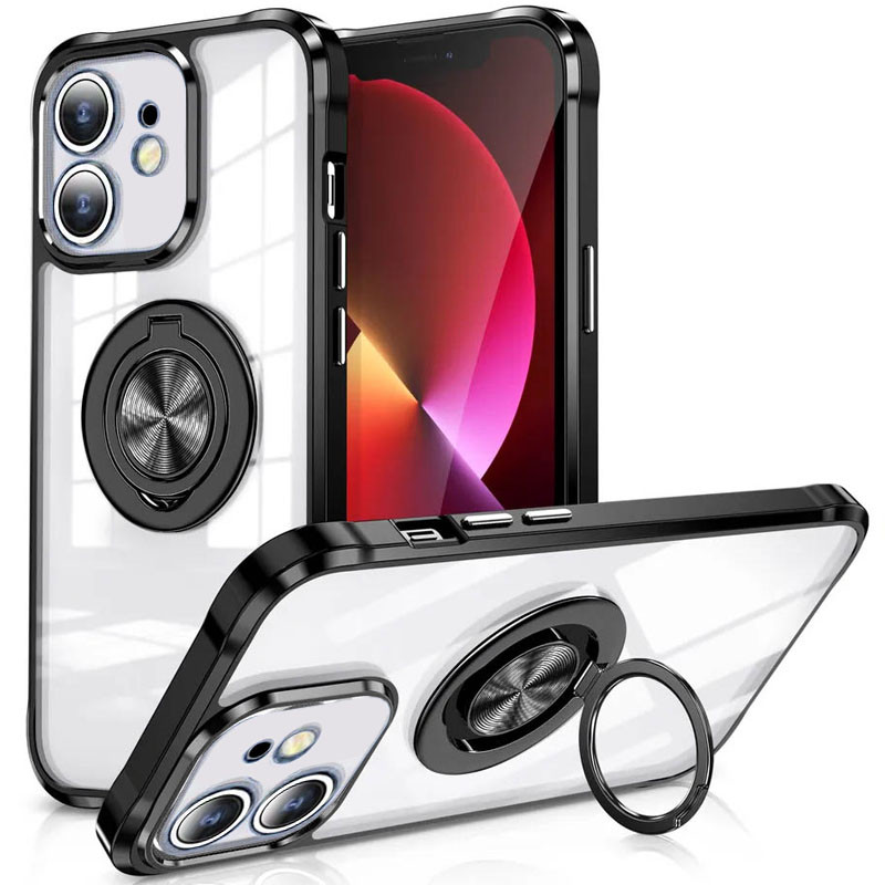 

TPU+PC чехол Kickstand Color для Apple iPhone 11 (6.1") Черный / Черный (246868)