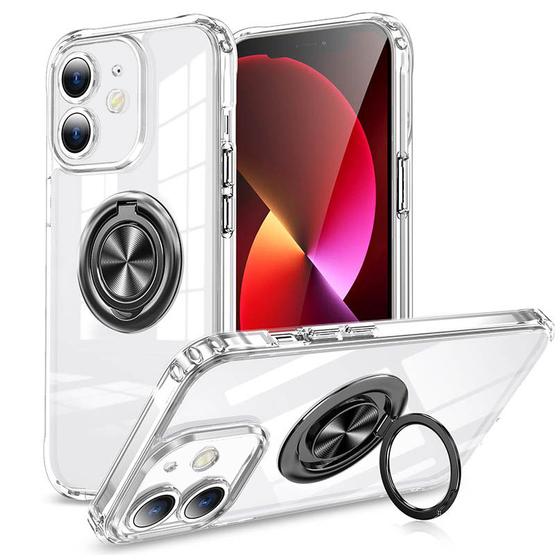 

TPU+PC чехол Kickstand для Apple iPhone 11 (6.1") Черный (223939)