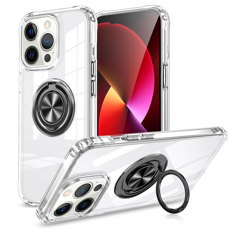 

TPU+PC чехол Kickstand для Apple iPhone 14 Pro (6.1") Черный (223962)