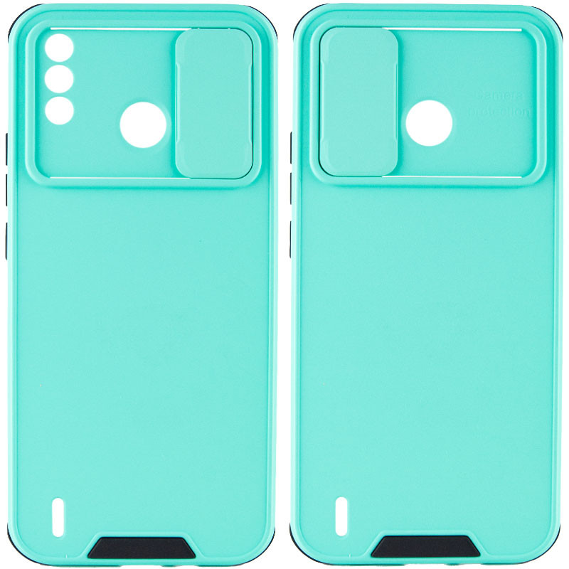 

TPU+PC чехол Lens series для Samsung Galaxy A12 (М'ятний)