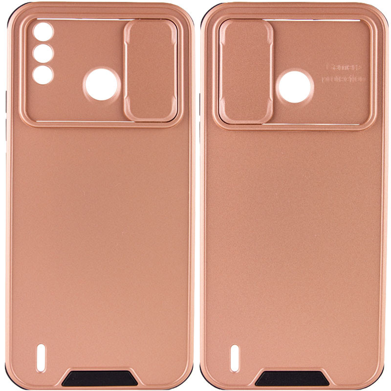 

TPU+PC чехол Lens series для Samsung Galaxy A12 (Rose Gold)