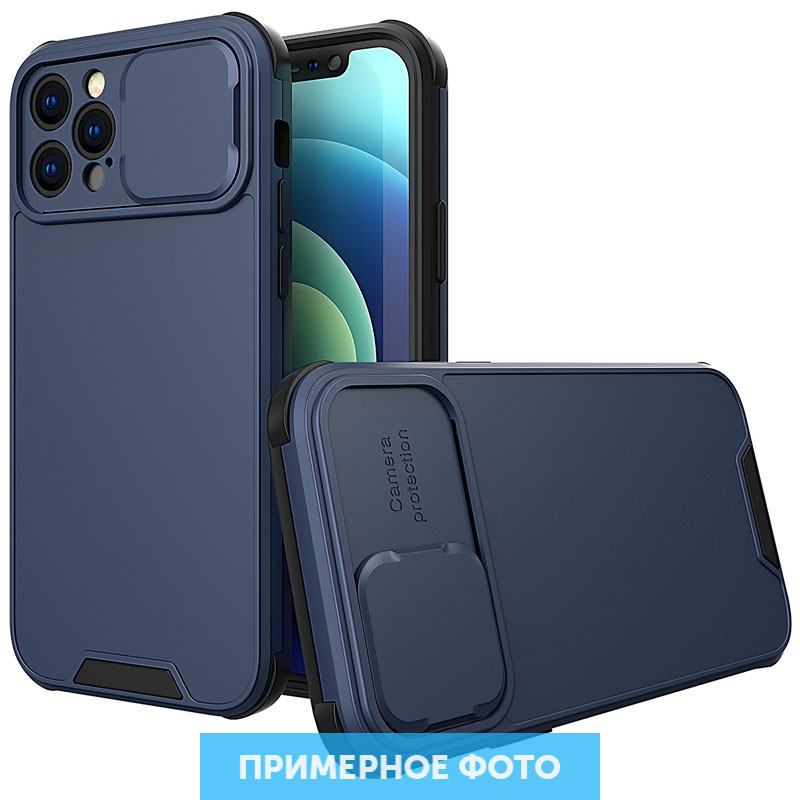 

TPU+PC чехол Lens series для Samsung Galaxy A12 Nacho Синий (201751)