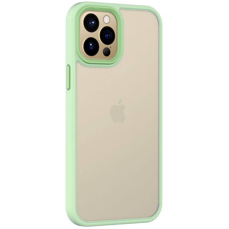 

TPU+PC чохол Metal Buttons для Apple iPhone 12 Pro (Салатовий)