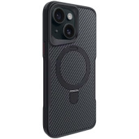TPU+PC чохол Metal Buttons with MagSafe Carbon Ring для Apple iPhone 14 (6.1")