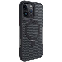 TPU+PC чехол Metal Buttons with MagSafe Carbon Ring для Apple iPhone 16 Pro Max (6.9")