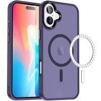 TPU+PC чехол Metal Buttons with MagSafe Colorful для Apple iPhone 16 (6.1")