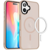 TPU+PC чехол Metal Buttons with MagSafe Colorful для Apple iPhone 16 (6.1")