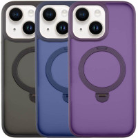 TPU+PC чехол Metal Buttons with MagSafe Colorful HQ Ring для Apple iPhone 14 / 13 (6.1")