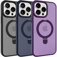 TPU+PC чехол Metal Buttons with MagSafe Colorful HQ Ring для Apple iPhone 15 Pro (6.1")
