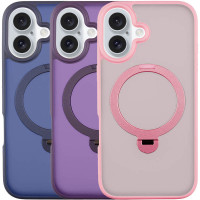 TPU+PC чехол Metal Buttons with MagSafe Colorful HQ Ring для Apple iPhone 16 (6.1")