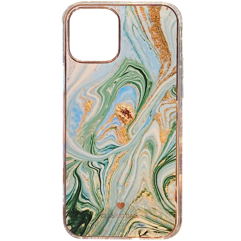 

TPU + PC чохол Мармур для Apple iPhone 13 (6.1") (Green)