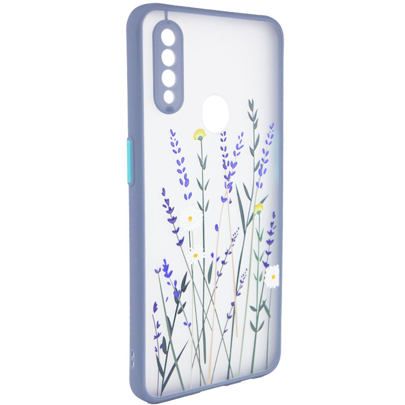 

TPU+PC чехол Picture Color Buttons full camera для Oppo A31 Lavender Grey / Цветы (183442)