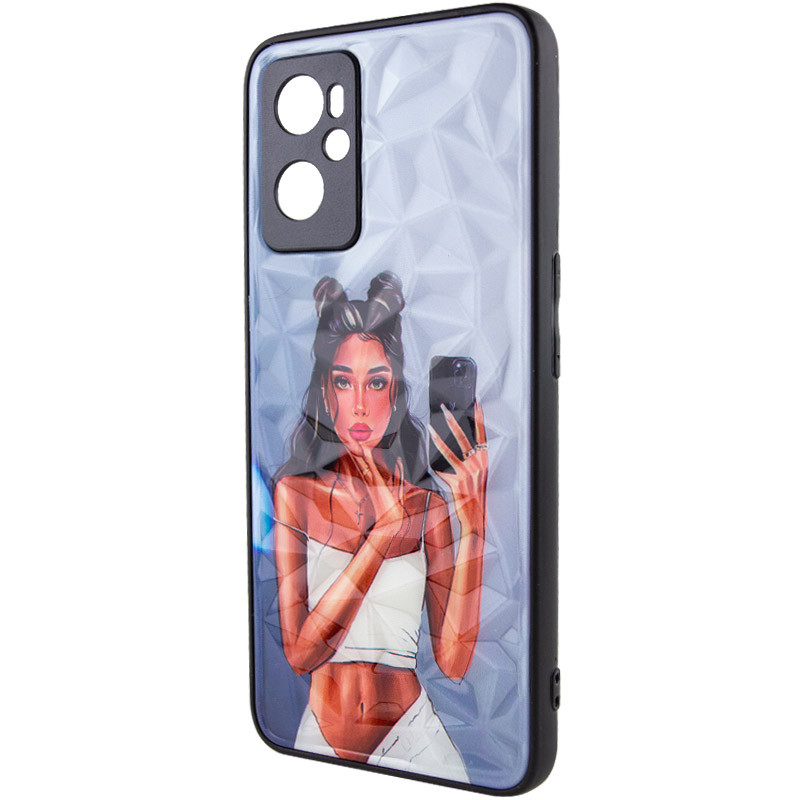 

TPU+PC чехол Prisma Ladies для Oppo A96 Black in White (245605)