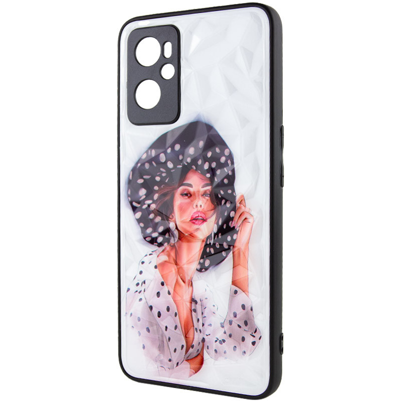 

TPU+PC чехол Prisma Ladies для Oppo A96 Girl in a hat (245609)