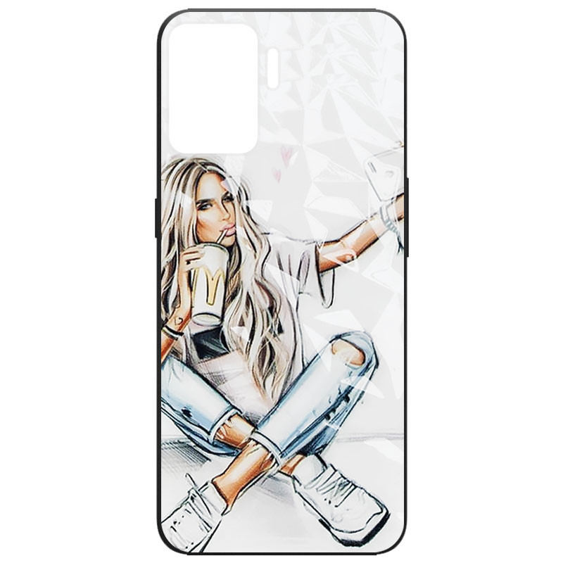 

TPU+PC чехол Prisma Ladies для Oppo Reno 5 Lite Selfie (182155)