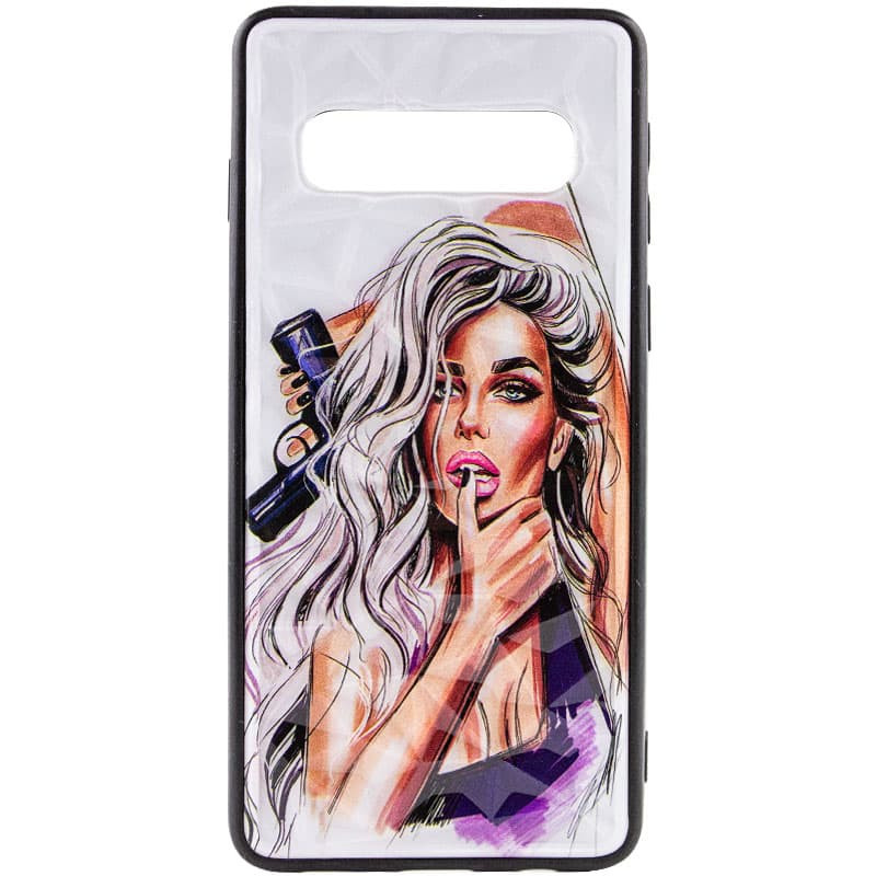 

TPU+PC чехол Prisma Ladies для Samsung Galaxy S10 Purple (194810)