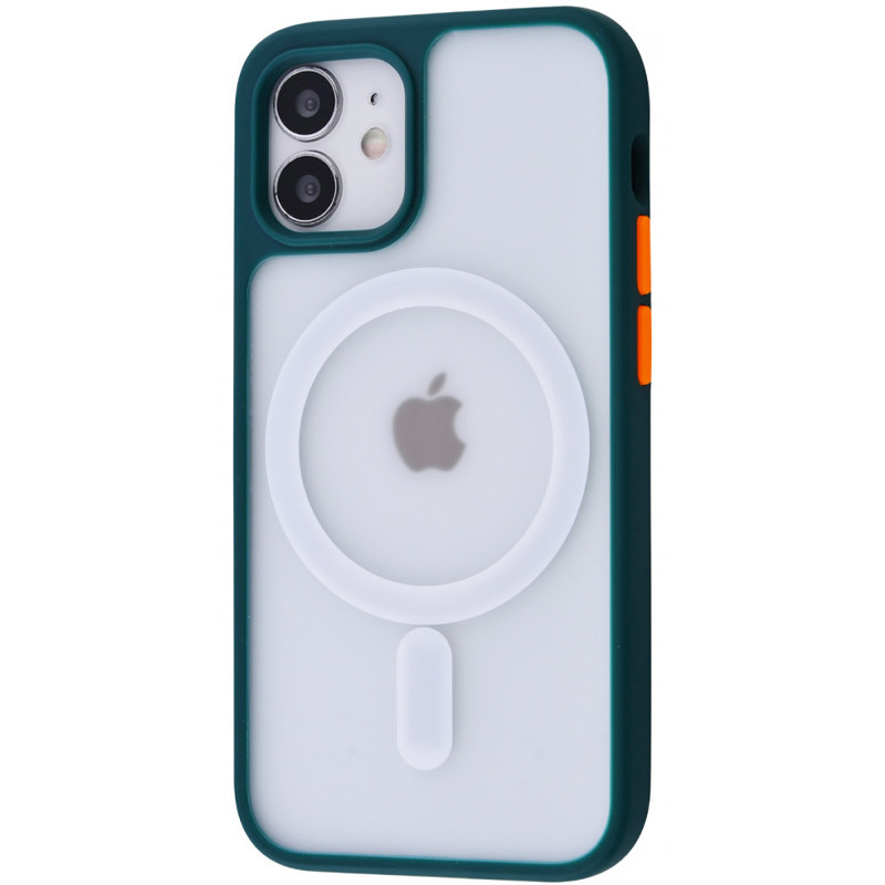 

TPU+PC чехол Shadow Matte with Magnetic Safe для Apple iPhone 12 mini (5.4") Зеленый / Forest green (181538)