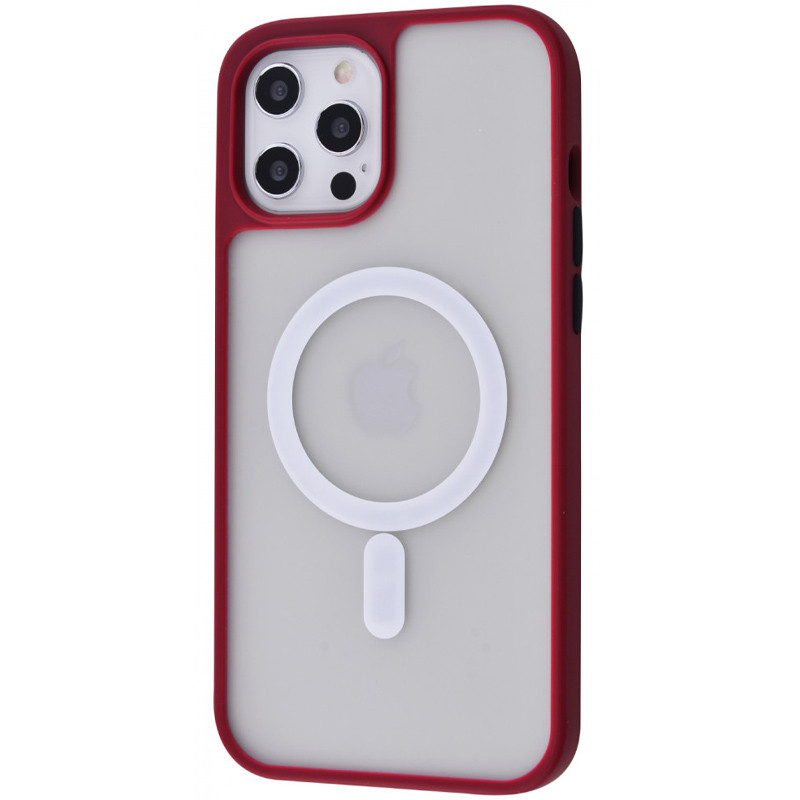 

TPU+PC чохол Shadow Matte with Magnetic Safe для Apple iPhone 12 (Червоний / Red)