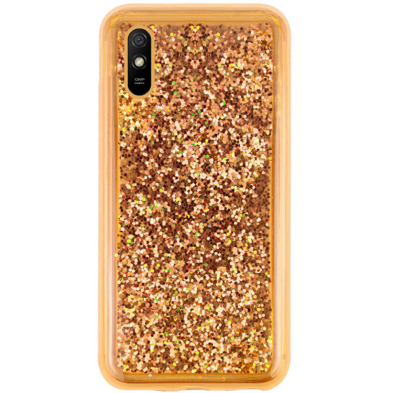 

TPU+PC чехол Sparkle (glitter) для Xiaomi Redmi 9A Золотой (149232)
