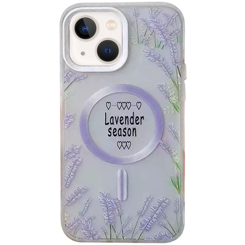 

TPU+PC чехол Tenderness with MagSafe для Apple iPhone 14 (6.1") Lavender season (223847)