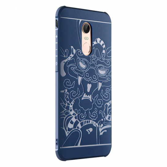 

TPU+PC чехол Черный дракон для Xiaomi Redmi 5 Plus / Redmi Note 5 (Single Camera) Синий (90083)