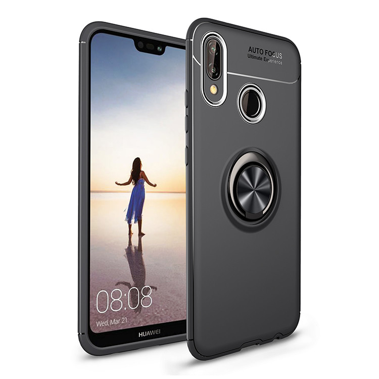 

TPU чехол Deen ColorRing под магнитный держатель для Huawei Honor 8C Черный / Черный (95000)