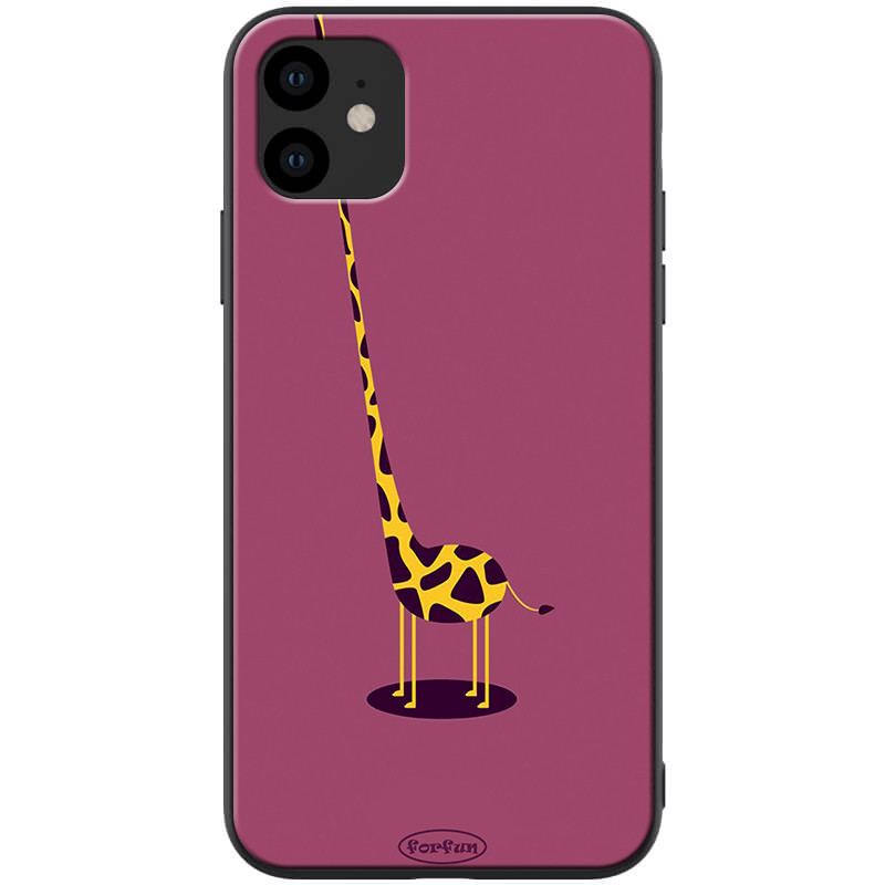 

TPU+PC чехол ForFun для Apple iPhone 11 (6.1") Жираф / Фиолетовый (118236)