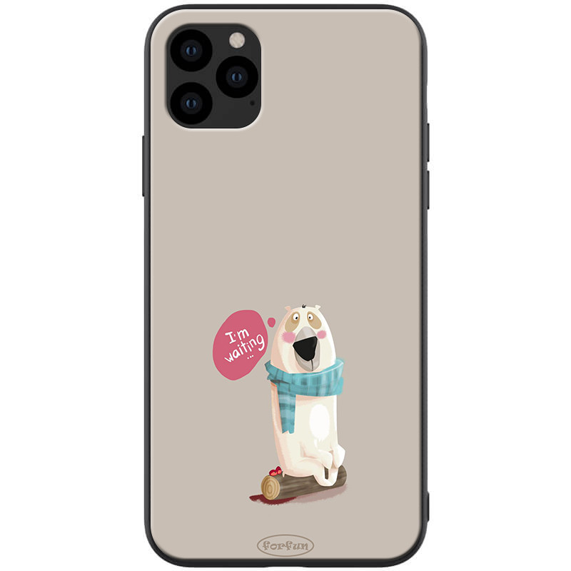 

TPU+PC чехол ForFun для Apple iPhone 11 Pro (5.8") I am waiting / Серый (118246)